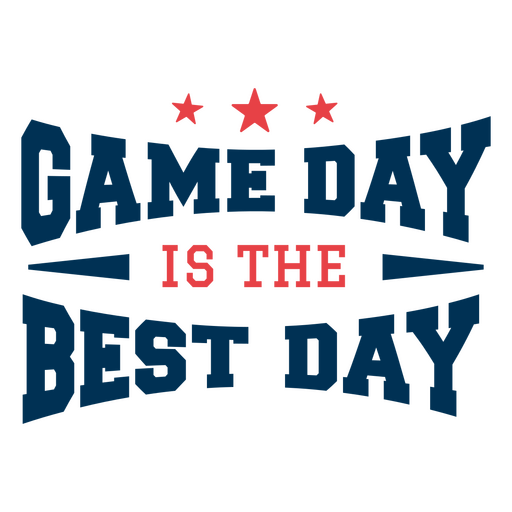 Design de slogan empolgante para o dia do jogo Desenho PNG