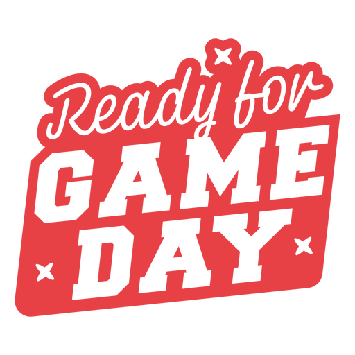 Ready for game day logo PNG Design