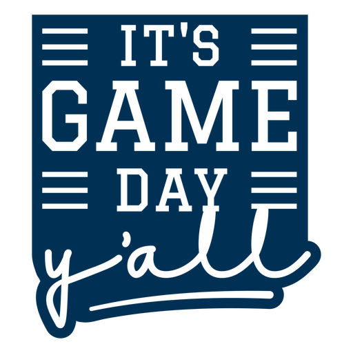 Game day y'all quote design PNG Design
