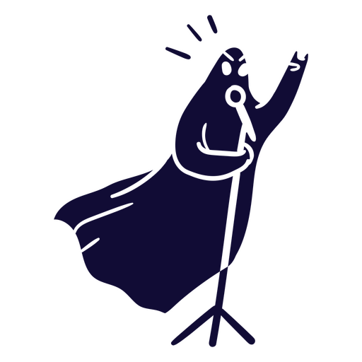 Fantasma cantando em um microfone Desenho PNG