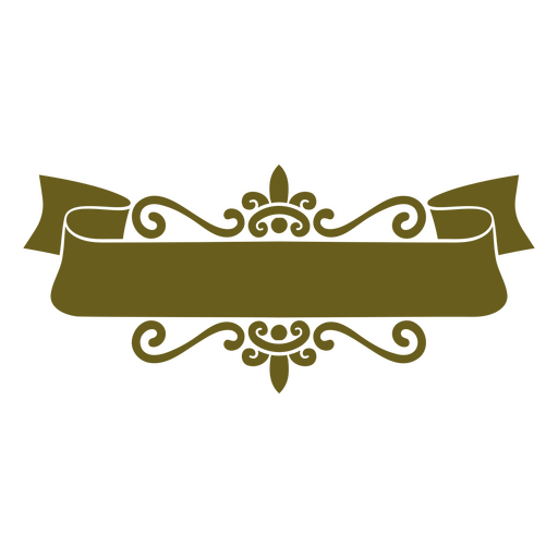 Elegant ornamental ribbon design PNG Design