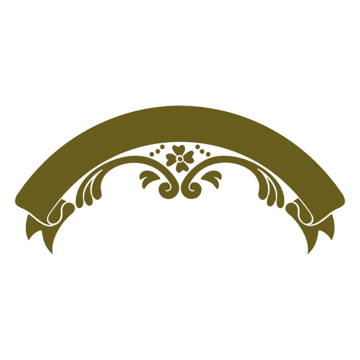 Ornate gold banner PNG Design