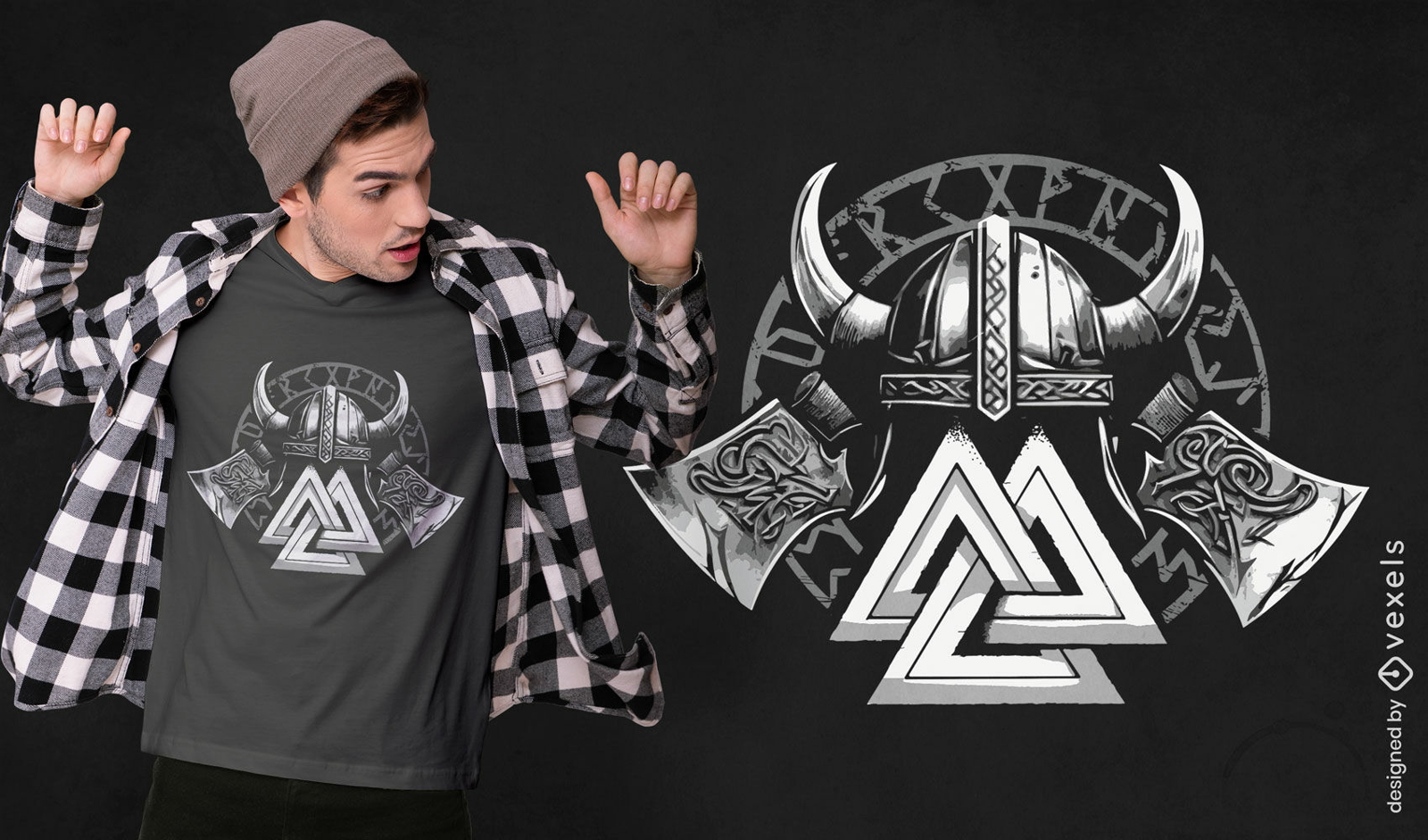 Diseños de camisetas de casco vikingo & más Merch