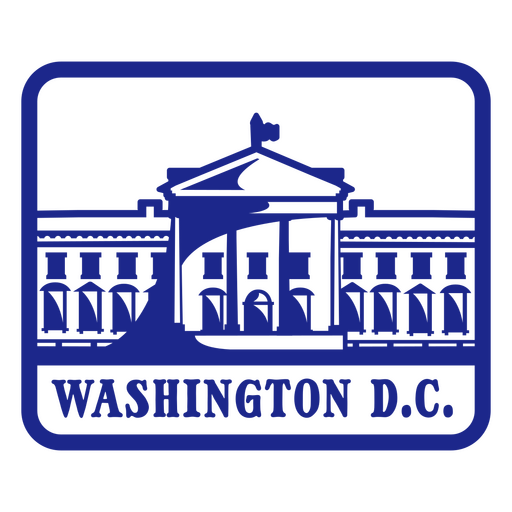 El logotipo de Washington DC. Diseño PNG