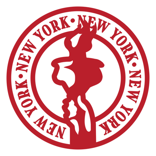 Unique new york emblem design featuring the statue of liberty PNG Design