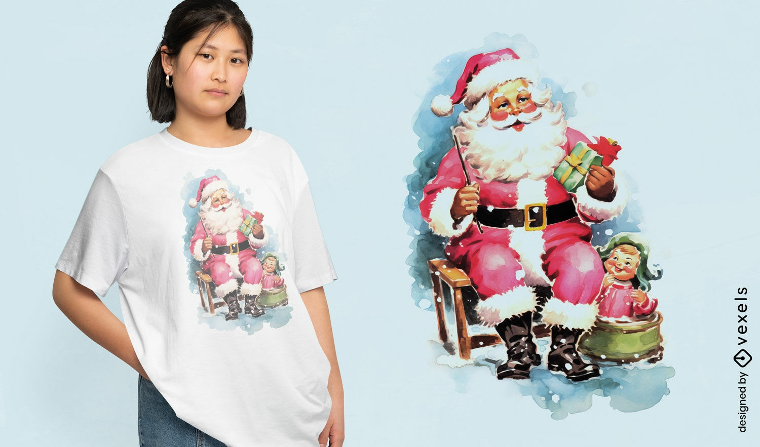 Design de camiseta vintage do Papai Noel