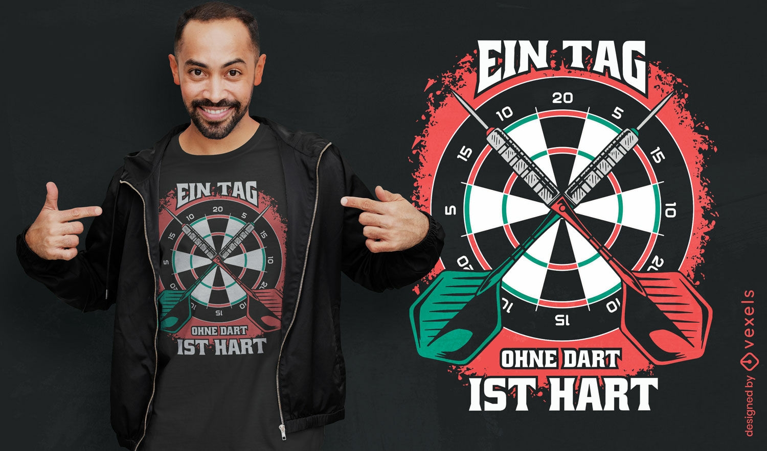 Dartspiel-Zitat-T-Shirt-Design