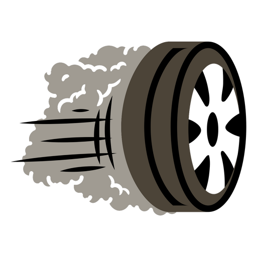 design gráfico dinâmico de derrapagem de pneus Desenho PNG