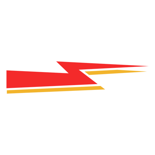 Red and yellow lightning bolt logo PNG Design