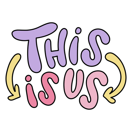 This is us lettering PNG Design