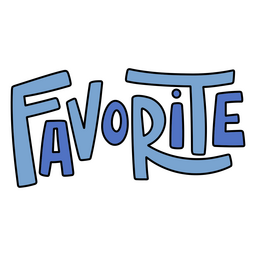 The Word Favorite In Blue PNG & SVG Design For T-Shirts