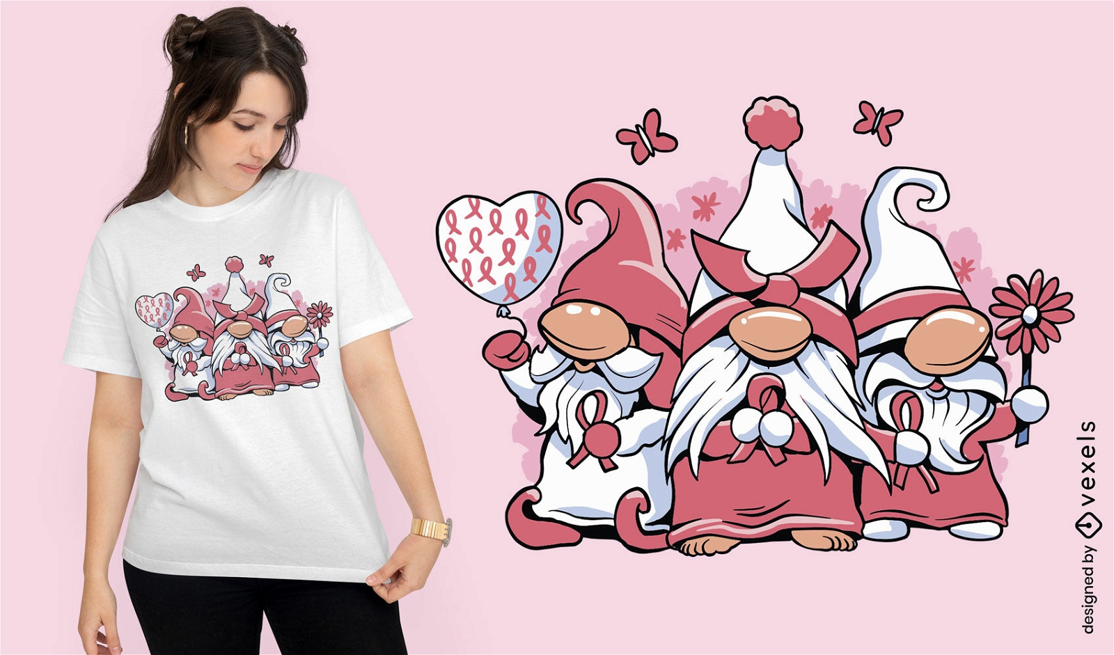 Gnomes with ribbons t-shirt design