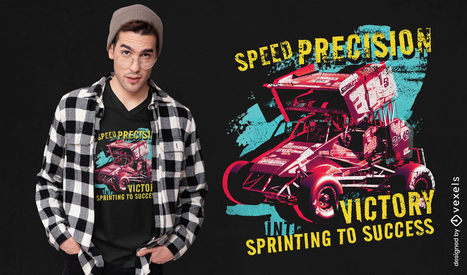 Speed precision car t-shirt design
