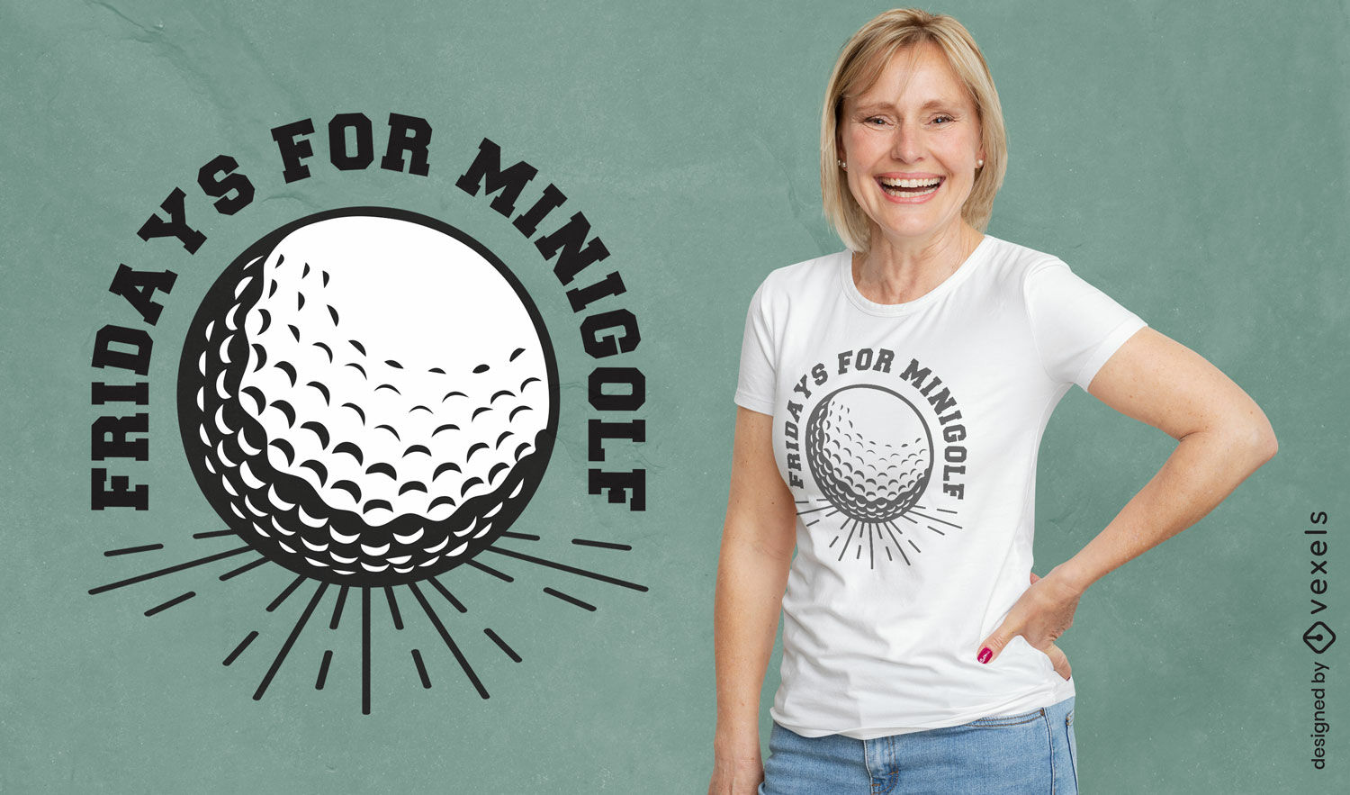 Diseño de camiseta de los viernes de minigolf.