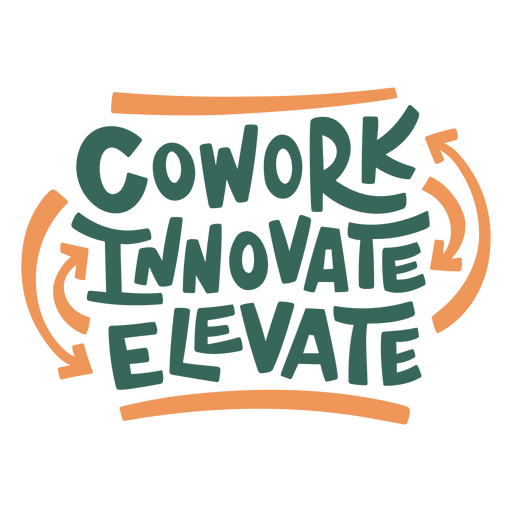 Cowork innova elevar logo Diseño PNG