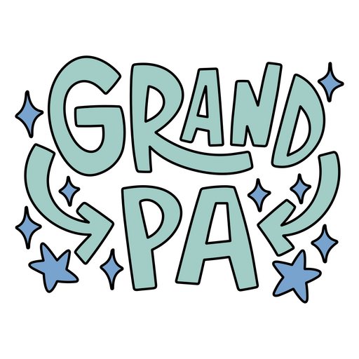 Playful grandpa lettering design PNG Design