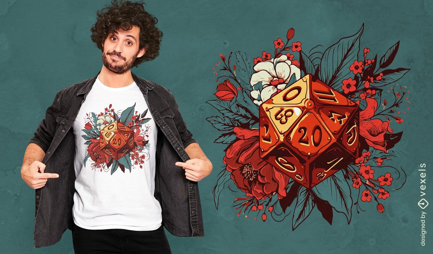 Fantasy dice t-shirt design