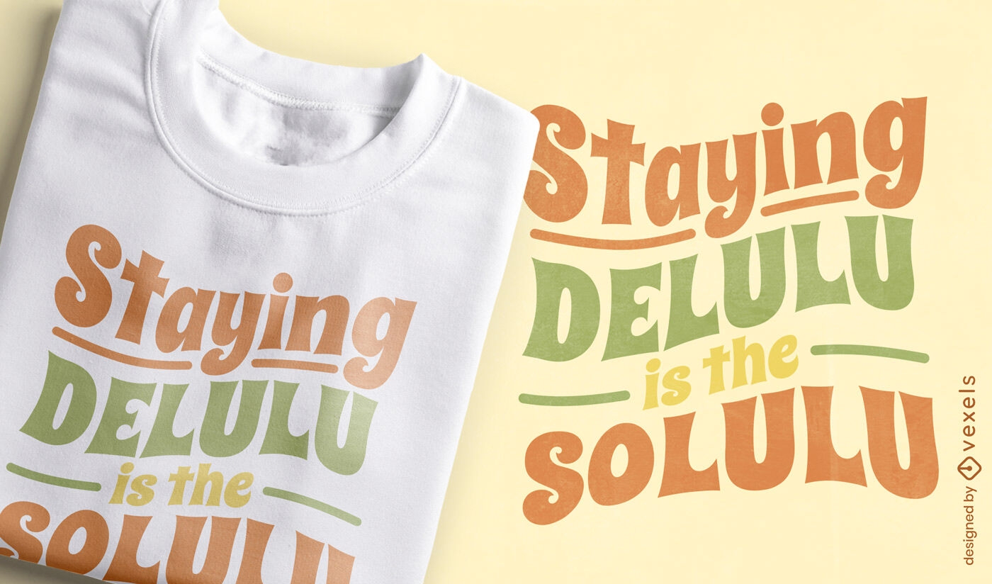 Diseño de camiseta con cita de solución divertida.