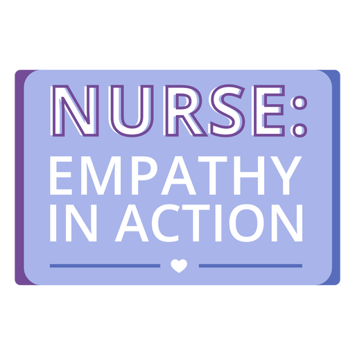 Cita de empatía de enfermera en acción Diseño PNG