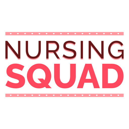 Nursing squad stroke PNG Design