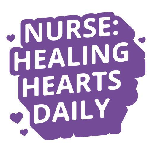 Nurse healing hearts daily cut out PNG Design