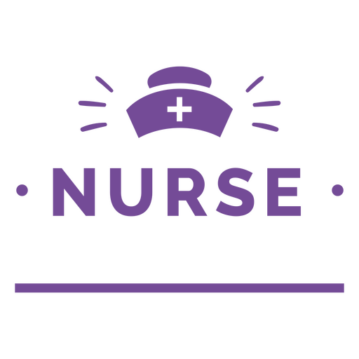 Purple hat with the word nurse on it PNG Design