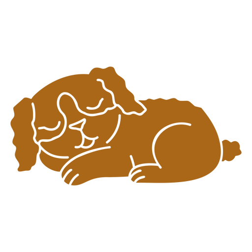 Verspielte schlafende Hundeillustration PNG-Design