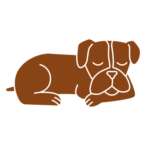 Brauner Hund schläft PNG-Design