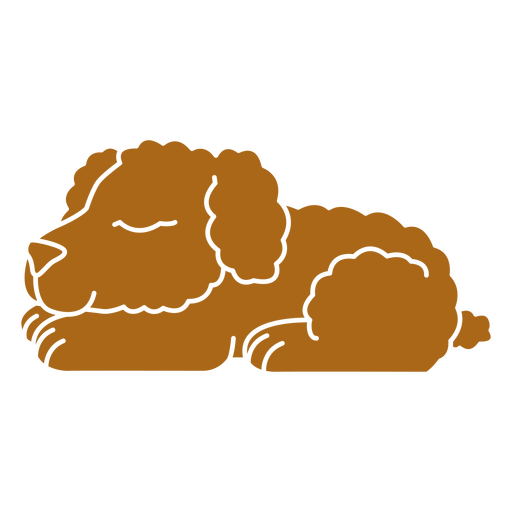 Ilustração adorável de cachorro dormindo Desenho PNG