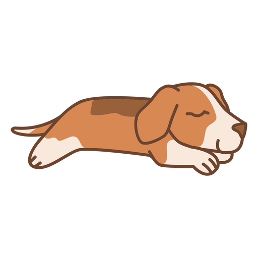 Beagle dog sleeping PNG Design