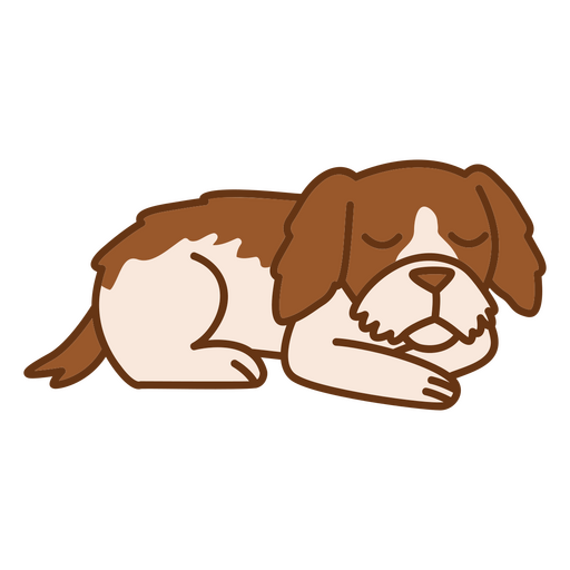 Linda ilustración de perro durmiendo Diseño PNG