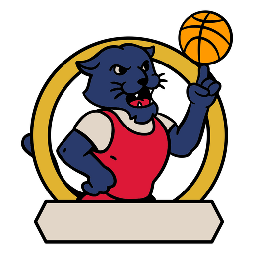 Diseño de mascota de pantera de baloncesto feroz Diseño PNG