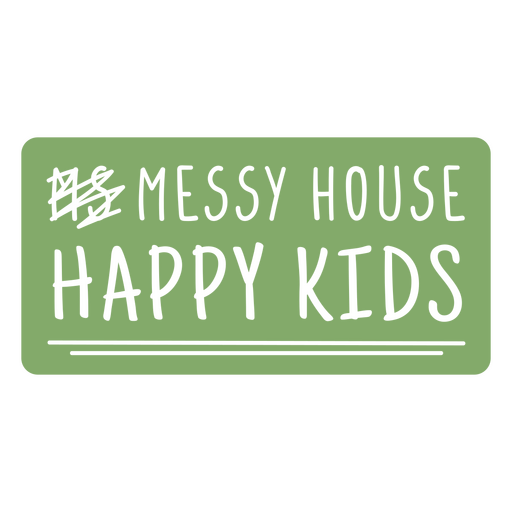 Logo de niños felices de casa desordenada Diseño PNG