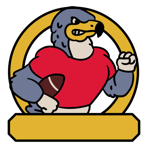 Diseño de mascota de pájaro de fútbol feroz Diseño PNG