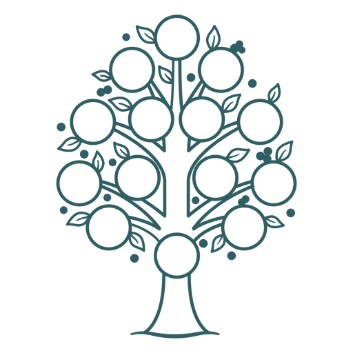 Simple decorative tree illustration design PNG Design