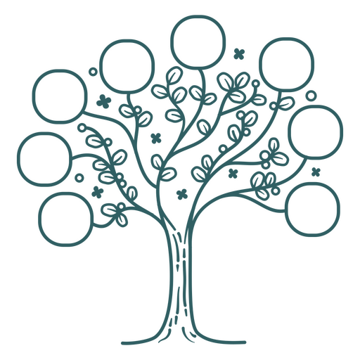 Elegante Illustration eines Stammbaums PNG-Design