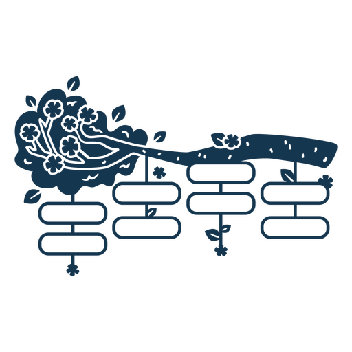 Diseño elegante de diagrama de flujo de ramas de árboles Diseño PNG