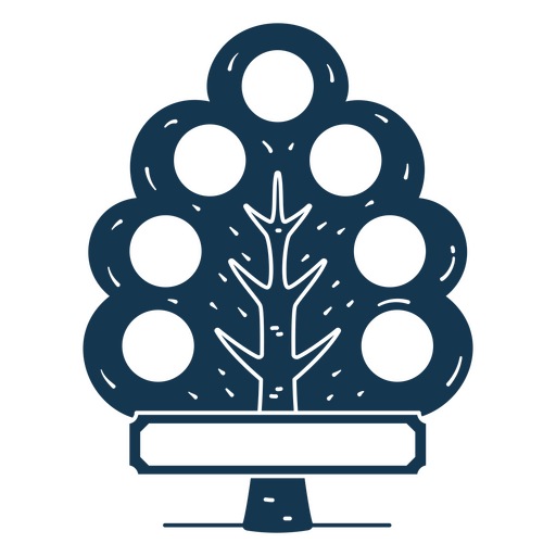 Elegant tree silhouette graphic design for personalization options PNG Design