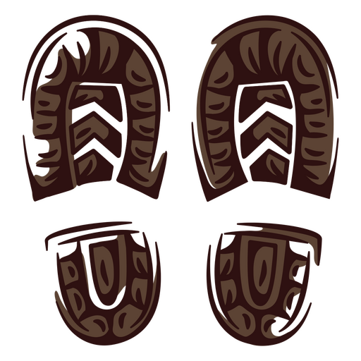 Diseño de huella de pezuña estilizada Diseño PNG