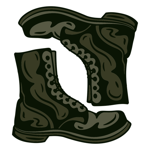 Paar grüne Stiefel PNG-Design