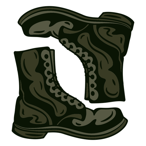 Par de botas verdes Diseño PNG