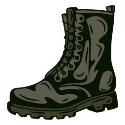 Green Military Boot PNG & SVG Design For T-Shirts