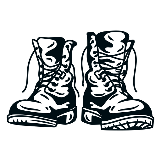 Paar Militärstiefel PNG-Design