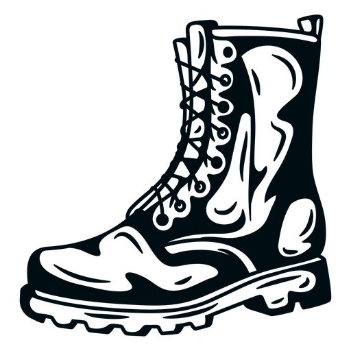 Black silhouette of a boot PNG Design