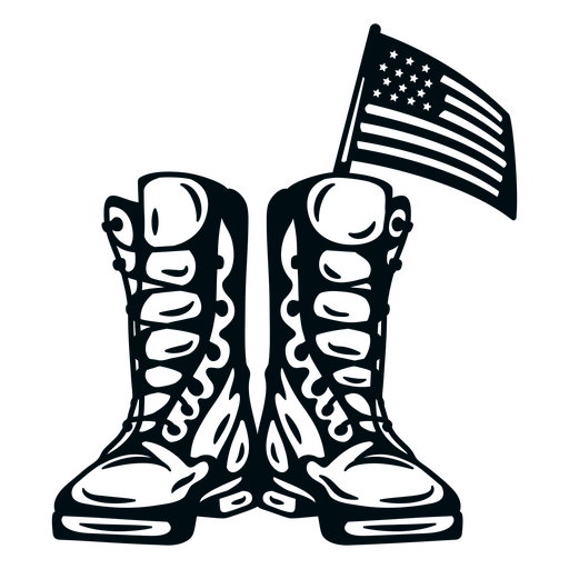 Par de botas com bandeira americana Desenho PNG