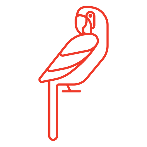 Red parrot icon PNG Design