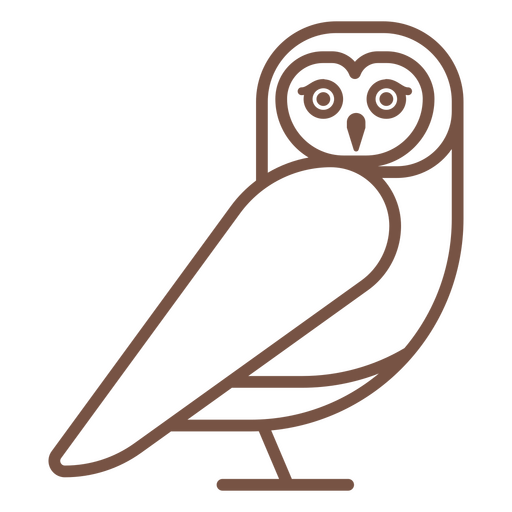 Icono de búho marrón Diseño PNG