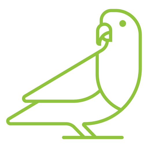 Icono de línea de una paloma Diseño PNG