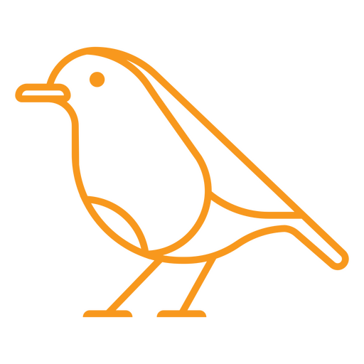 Ícone de pássaro laranja Desenho PNG