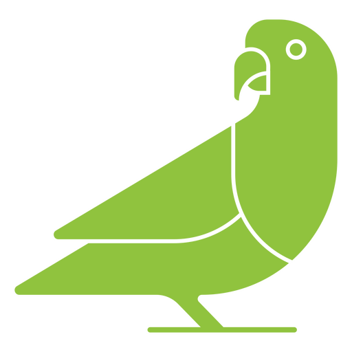 Papagaio verde sentado Desenho PNG